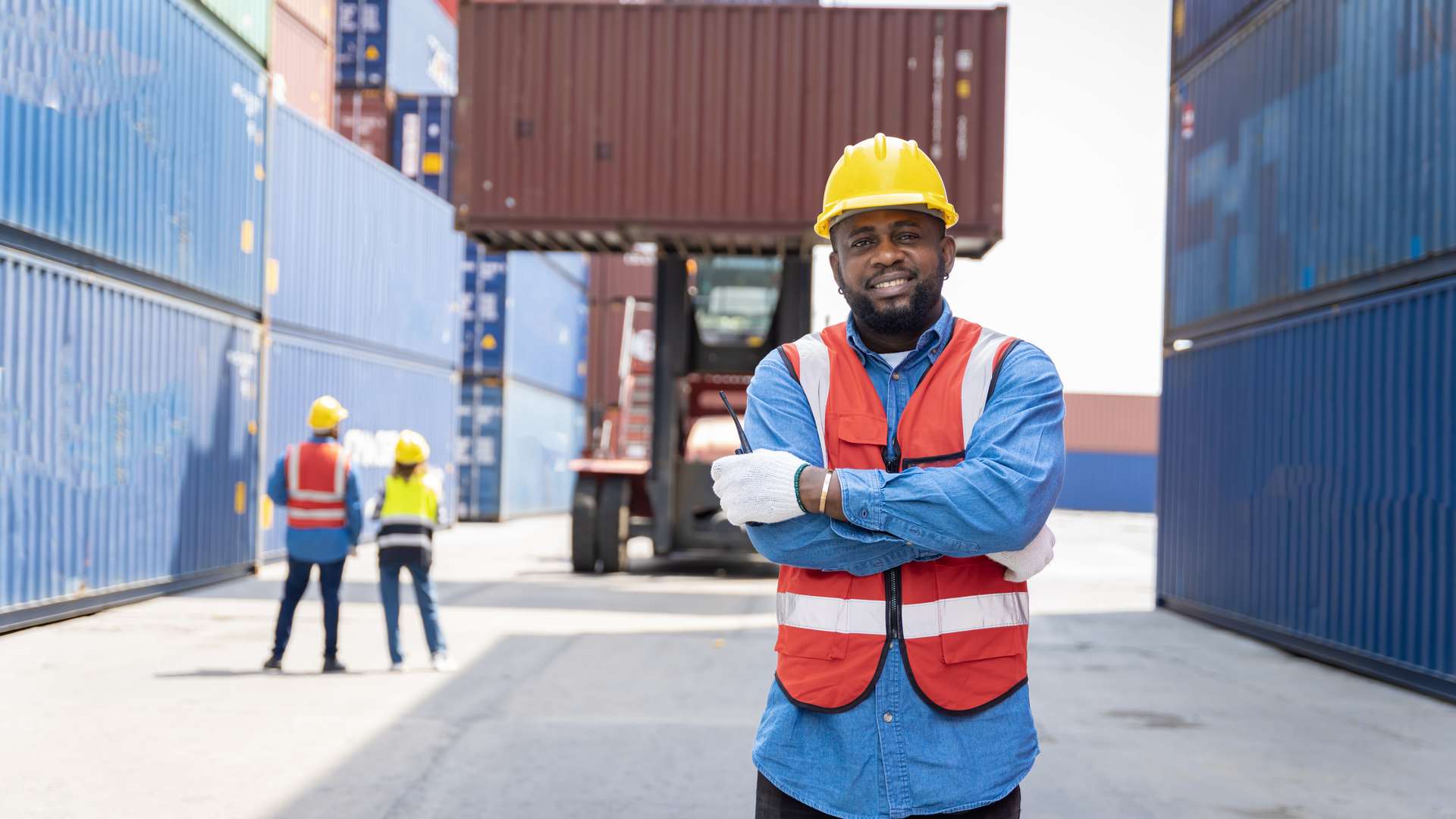 Sourcing and logistics operations at a container yard